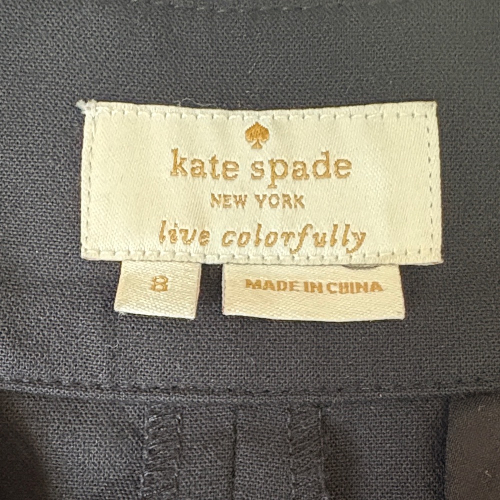 Kate Spade Black Wide-Leg Trousers/Pants - Picture 3 of 4